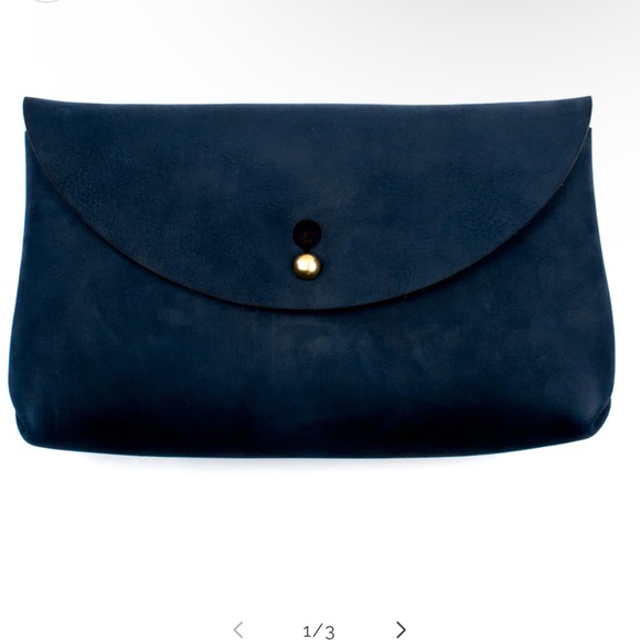 Form Function Form Penney Clutch Latigo Baltic Blue Suede Leather - Picture 2 of 15